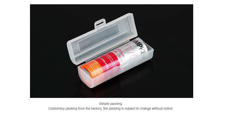 Plastic Storage Case for Single 21700 Battery Customary packing from the factory  the packing is subject to change without notice