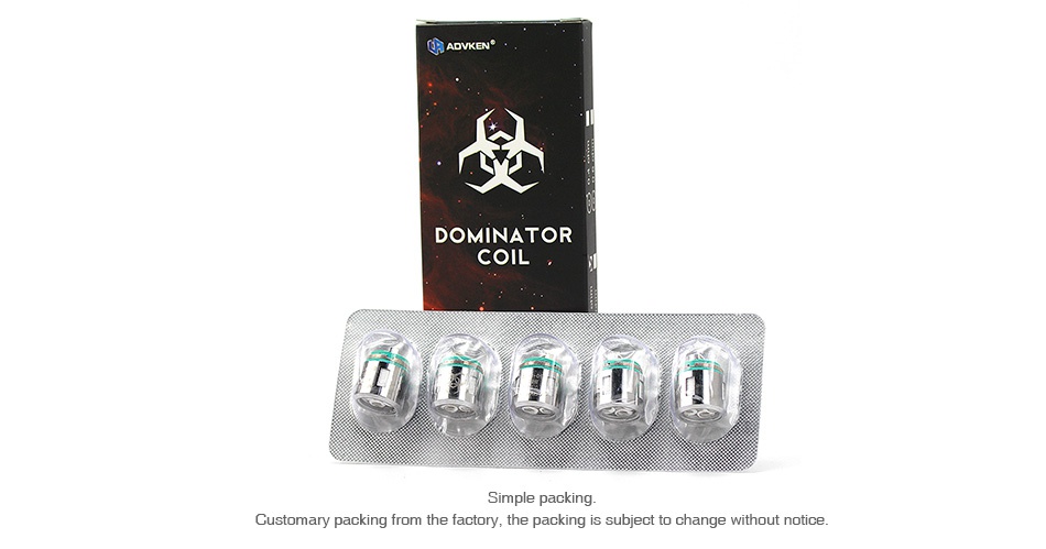 Advken Replacement Coil for Dominator Tank 5pcs DOMINATOR COIL Simple packing Customary packing from the factory  the packing is subject to change without notice