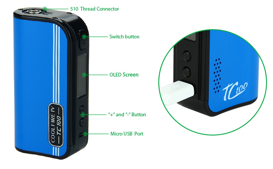 Innokin Cool Fire IV 100W TC MOD 3300mAh 1