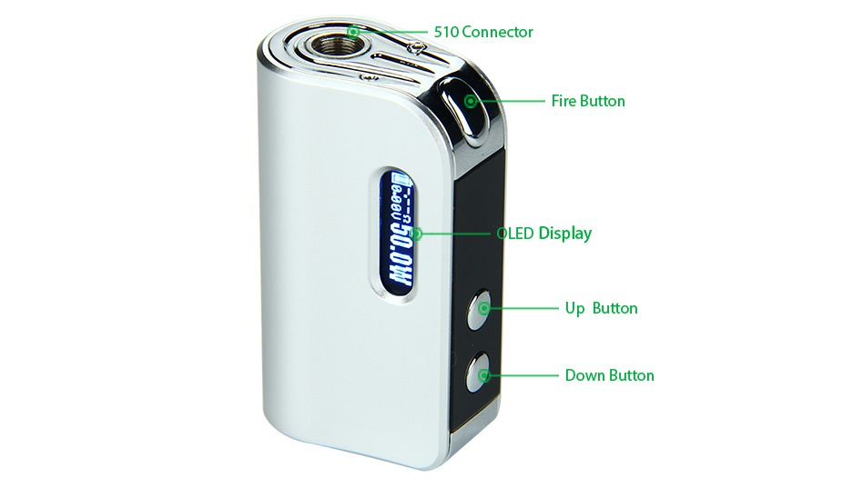 SMOKJOY Air 50 TC MOD 1200mAh 510 Connector Fire button OLED Displa p Button Down Button