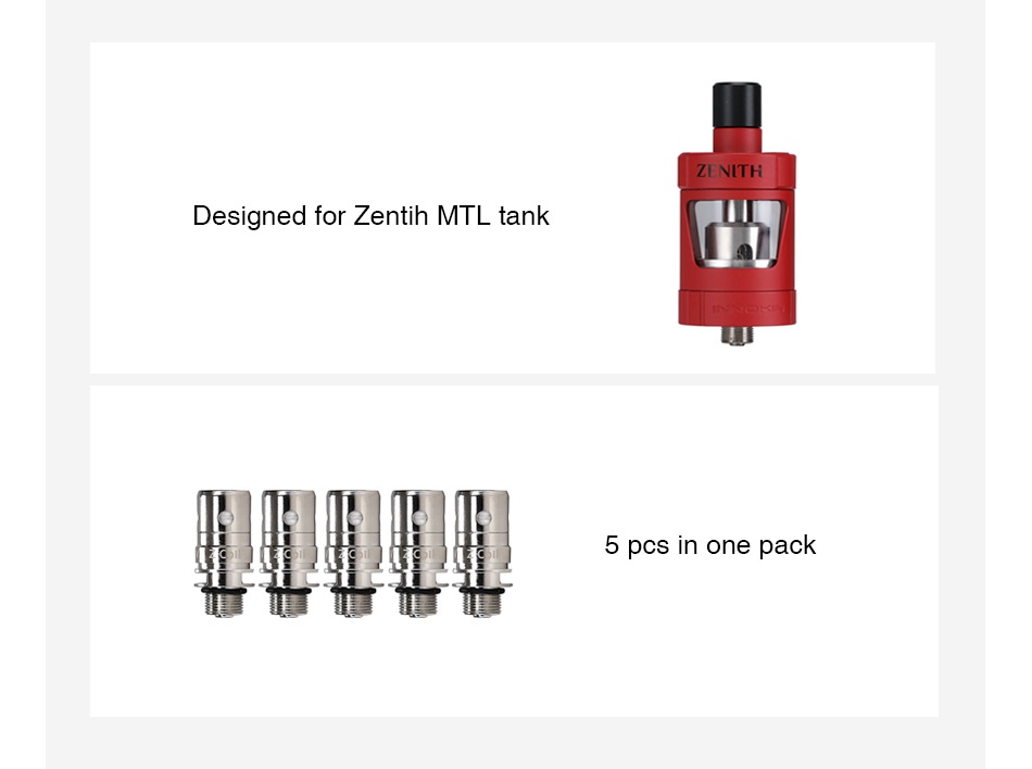 Innokin Zenith Replacement Coil 5pcs ENITH Designed for zentih mtl tank 5 pcs in one pack