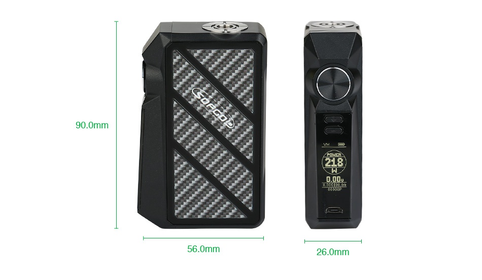 SOFGOD R03 218W TC Box MOD  B 90 0mm 56 0mm 26 0mm