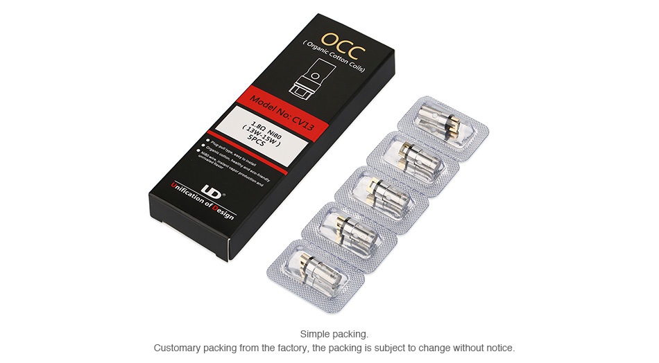 UD Apro 16 OCC Replacement Coil 5pcs Simple packing Customary packing from the factory  the packing is subject to change without notice