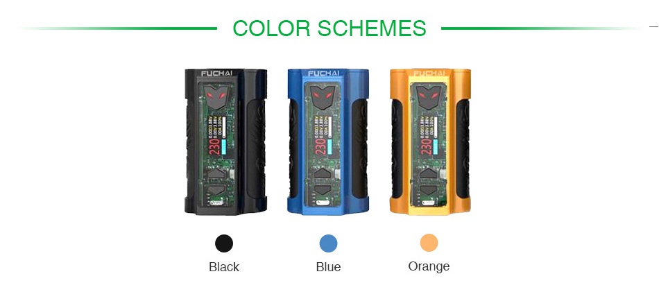 Fuchai MT-V 220W TC Box MOD COLOR SCHEMES