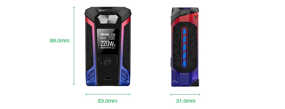 Vaporesso Switcher 220W TC Box MOD SWITCH 89  omm 22W 3 0mm 31 0mm