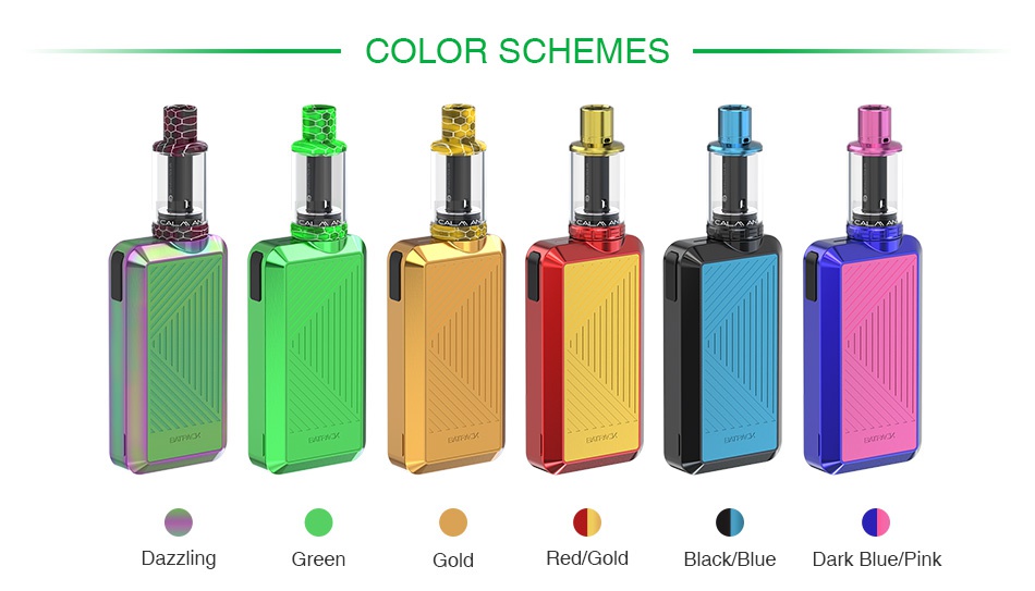 Joyetech Batpack Kit with ECO D16 COLOR SCHEMES Dazzling Green Red  gold Black Blue Dark blue pink