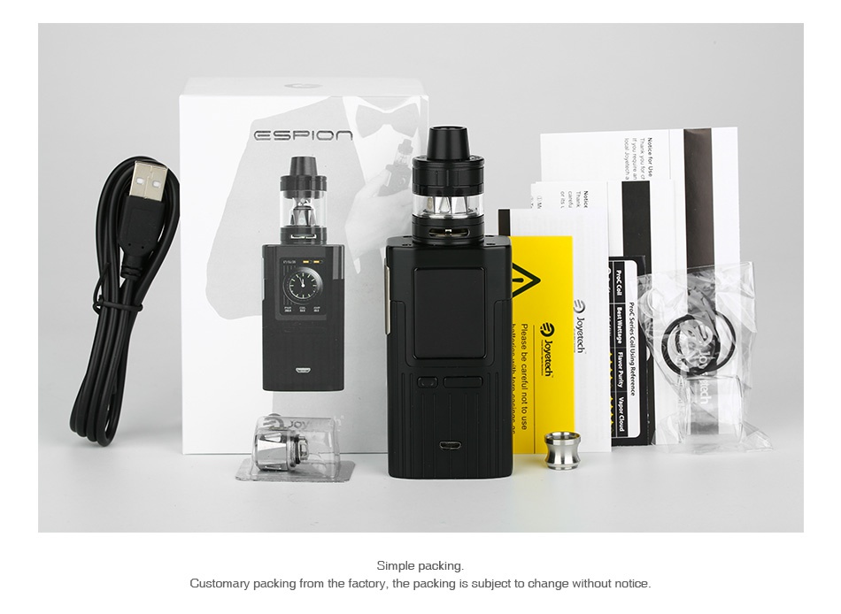 Joyetech ESPION 200W with ProCore X TC Kit   Customary packing from the factory  the packing is subject to change without notice