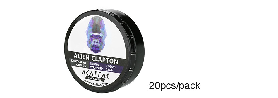 AKATTAK Kanthal A1+SS 316 Alien Clapton Prebuilt Coil 20pcs ALIEN CLAPTON  A  A 20pcs pack