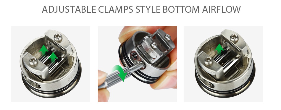 Blitz Musketeer RDA Tank ADJUSTABLE CLAMPS STYLE BOTTOM AIRFLOW