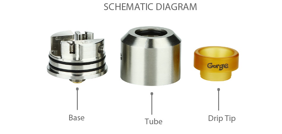 Advken Gorge RDA SCHEMATIC DIAGRAM Base Tube