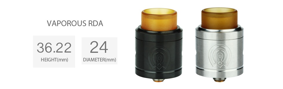 WOTOFO VAPOROUS RDA VAPOROUS RDA 362224 HEIGHT ml DIAMETER mm