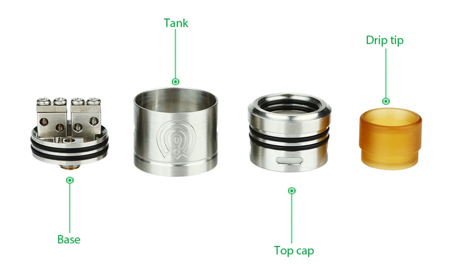 WOTOFO VAPOROUS RDA Tank ase op cap