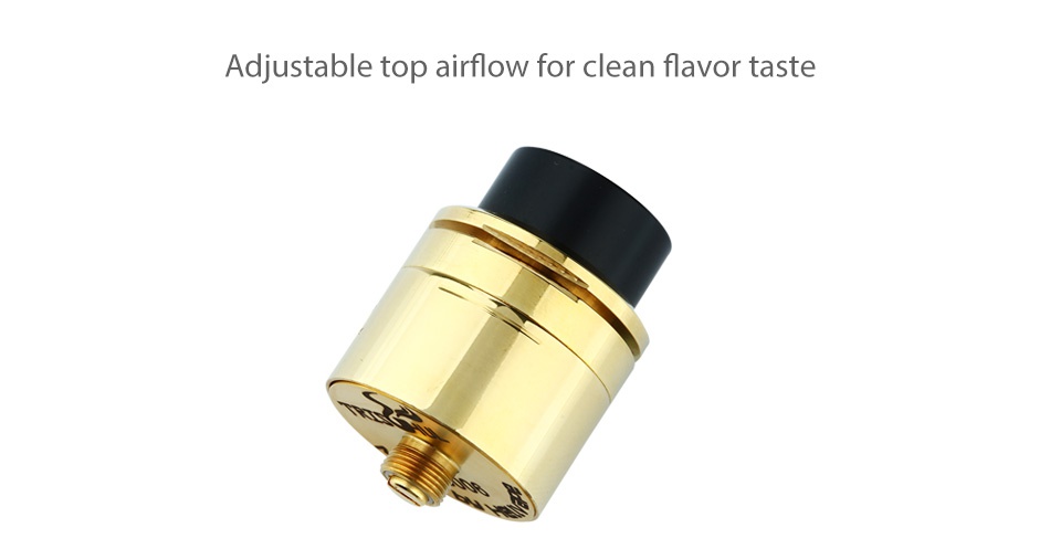 Hellvape Trishul RDA Adjustable top airflow for clean flavor taste