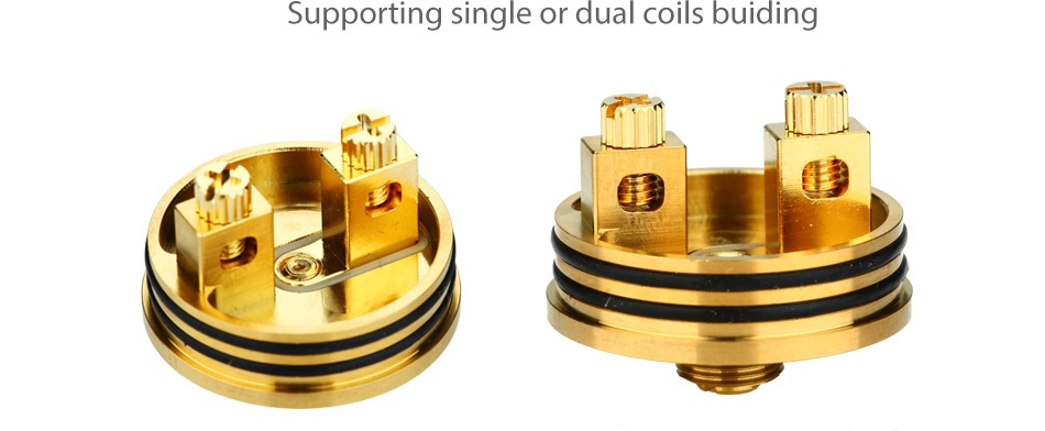 Hellvape Trishul RDA Supporting single or dual coils buiding