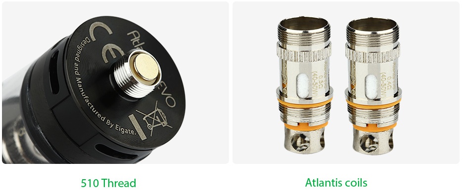 Aspire Atlantis EVO Extended Tank Kit with 4ml Replacement Tube 510 Thread Atlantis coils