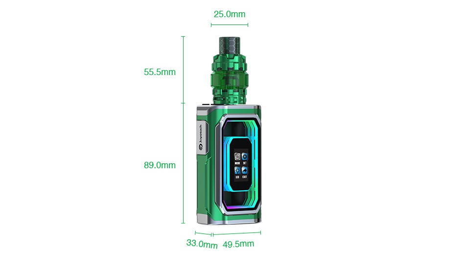 Joyetech ESPION Infinite 230W TC Kit with ProCore Conquer 8000mAh 25 0mm 55 5mm 89 0mm Ec 330mm49 5mm