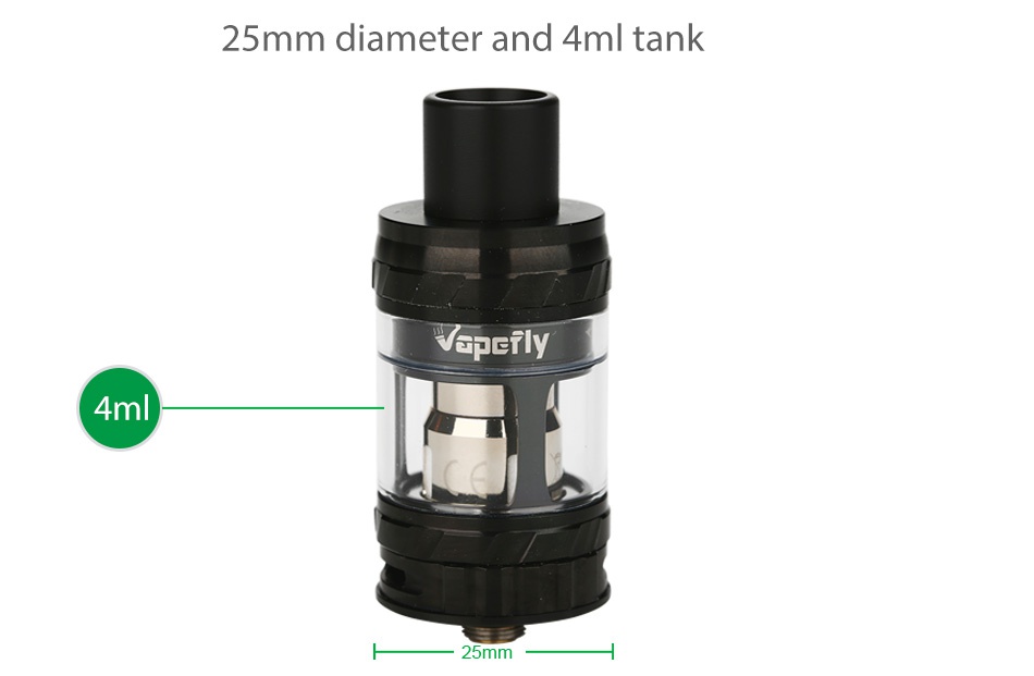 Vapefly Fantasy Mini Subohm Tank 4ml 25mm diameter and 4ml tank vapory 4m 25mm