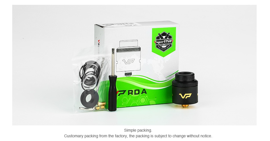 Hellvape VP RDA by VaperSTUFF Indonesia FRDA Simple packing Customary packing from the factory  the packing is subject to change without notice