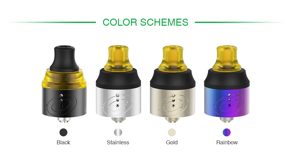 Vapefly Galaxies MTL RDA COLOR SCHEMES Black Stainless Rainbow