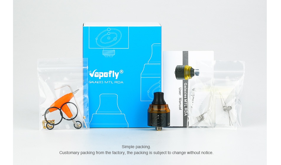 Vapefly Galaxies MTL RDA Vapory GALAXIES MTL RDA Customary packing from the factory  the packing is subject to change without notice