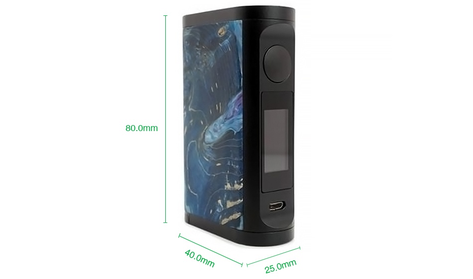 Asmodus EOS V2 180W Stabilized Wood Touch Screen TC Box MOD Green Blue