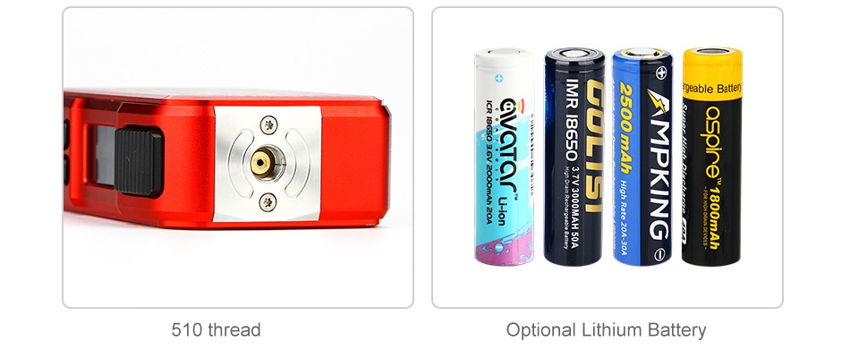 Hcigar Aurora 80W 21700 Squonk MOD   510 thread Optional Lithium battery