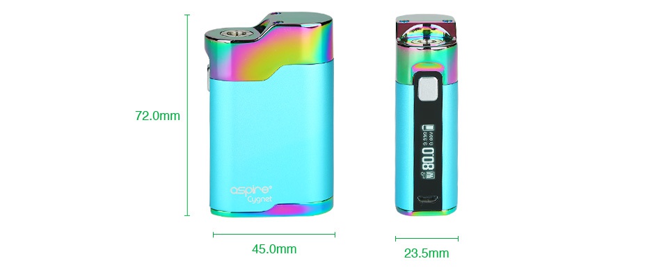 Aspire Cygnet 80W VW MOD a2  72 0mm 45 0mm 23 5mm