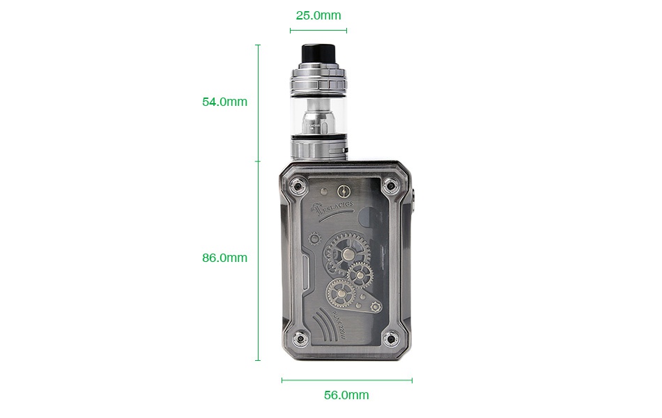 Tesla Punk 220W TC Kit with H8 Tank 25 0mm 4 0mm 86 0mm 56 omm