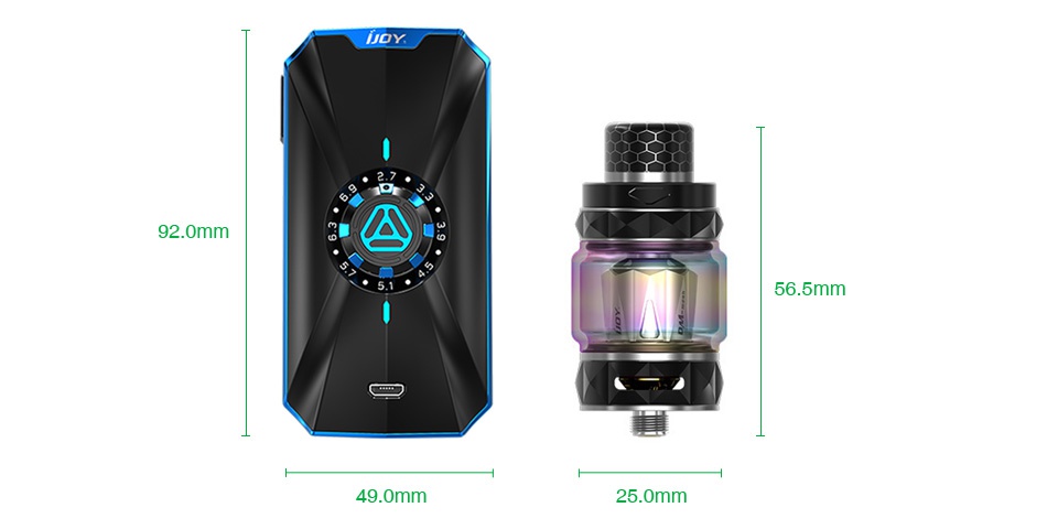 IJOY Zenith 3 VV Kit with Diamond Tank 6000mAh y 920mm 56 5mm 49 0mm