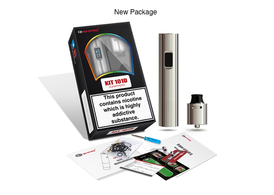 Ehpro 50W AIO TC Kit 101 D New Package KIT 101D This product contains nicotine wht is hig