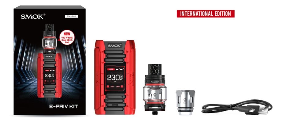 SMOK E-Priv 230W TC Kit with TFV12 Prince Tank SMOK TERNATIONAL ED E PRIV KIT