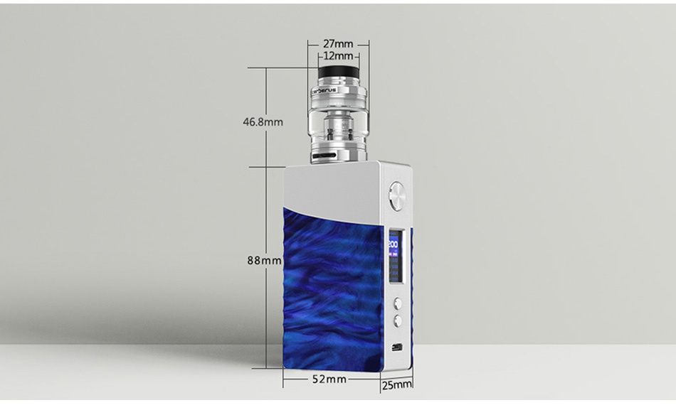 Geekvape NOVA 200W TC Kit with Cerberus Tank 27mm 12mm 46 8mm 88mm 52mm