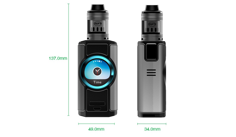 Aspire Dynamo 220W TC Kit with Nepho 137 0mm Ti 49 0mm 34  omm