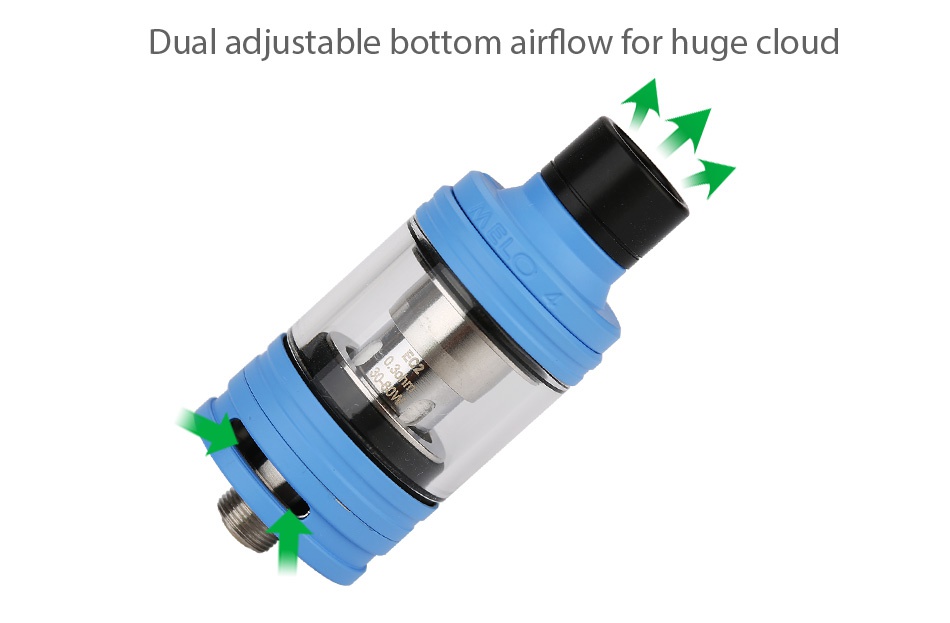 Eleaf Melo 4 Atomizer 2ml/4.5ml Dual adjustable bottom airflow for huge cloud