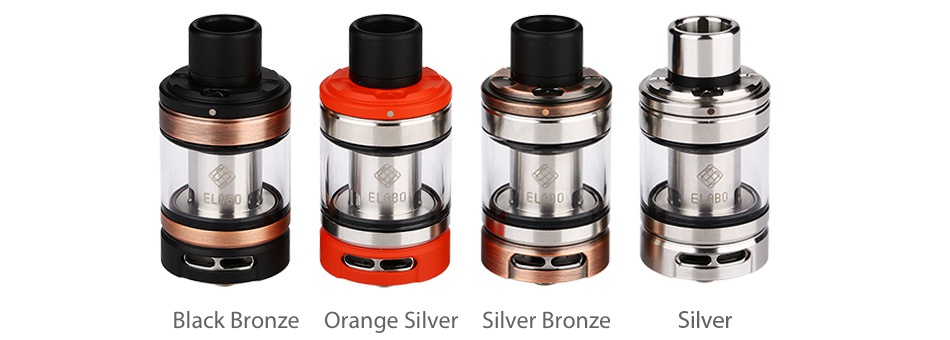 WISMEC Elabo Atomizer Kit 4.9ml Black Bronze Orange Silver Silver Bronze