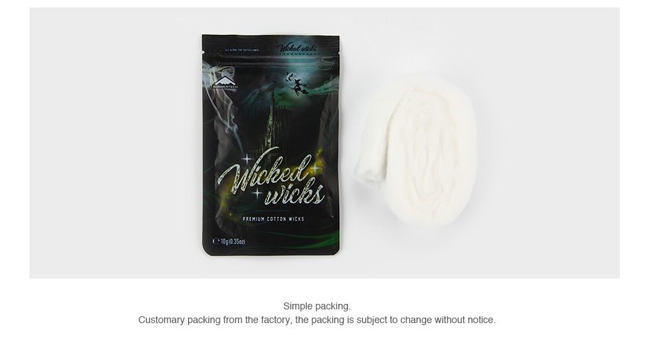 BomberTech Wicked Wicks Premium Cotton Wicks C10g035a Customary packing from the factory  the packing is subject to change without notice