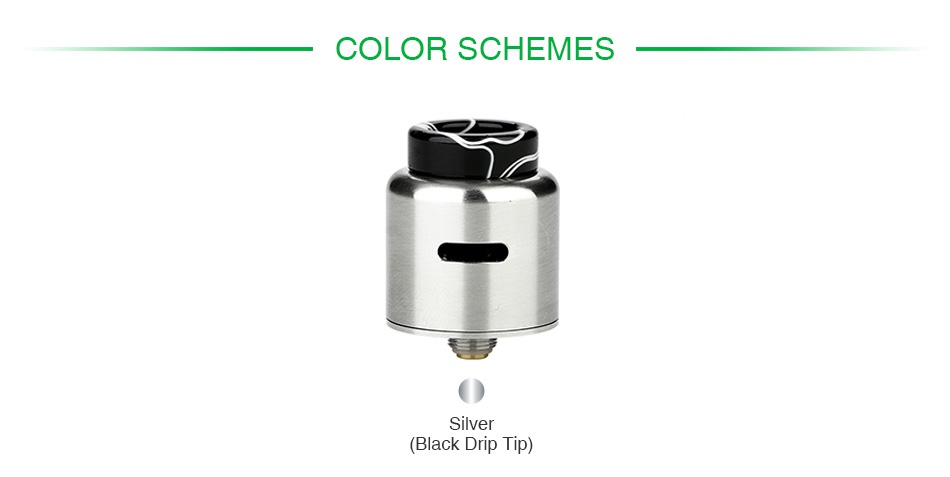 Eleaf Coral 2 RDA COLOR SCHEMES  Black Drip Tip