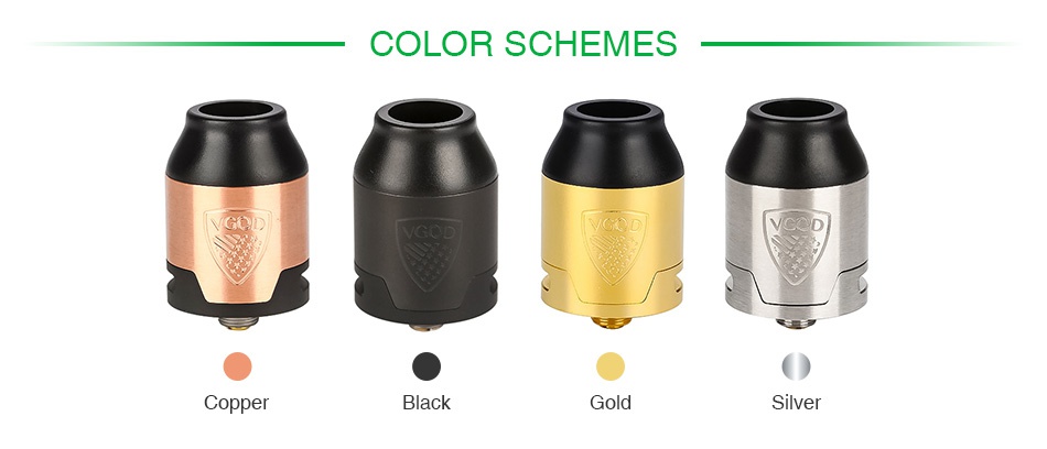 VGOD Elite RDA COLOR SCHEMES Copper Black Silver