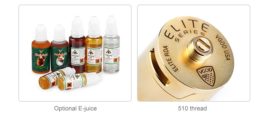 VGOD Elite RDA Optional E juice 510 thread