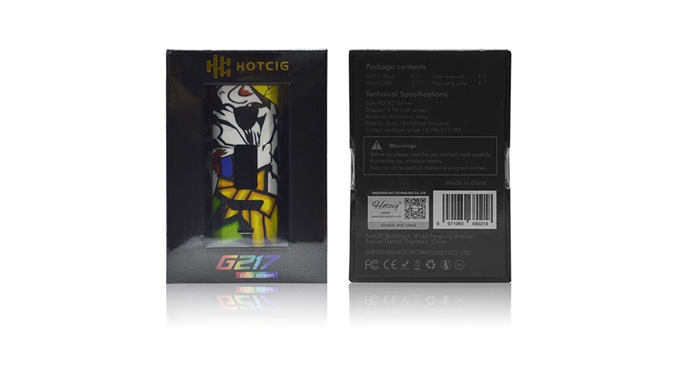 Hotcig G217 TC Box MOD HOTCIG   Fc y2