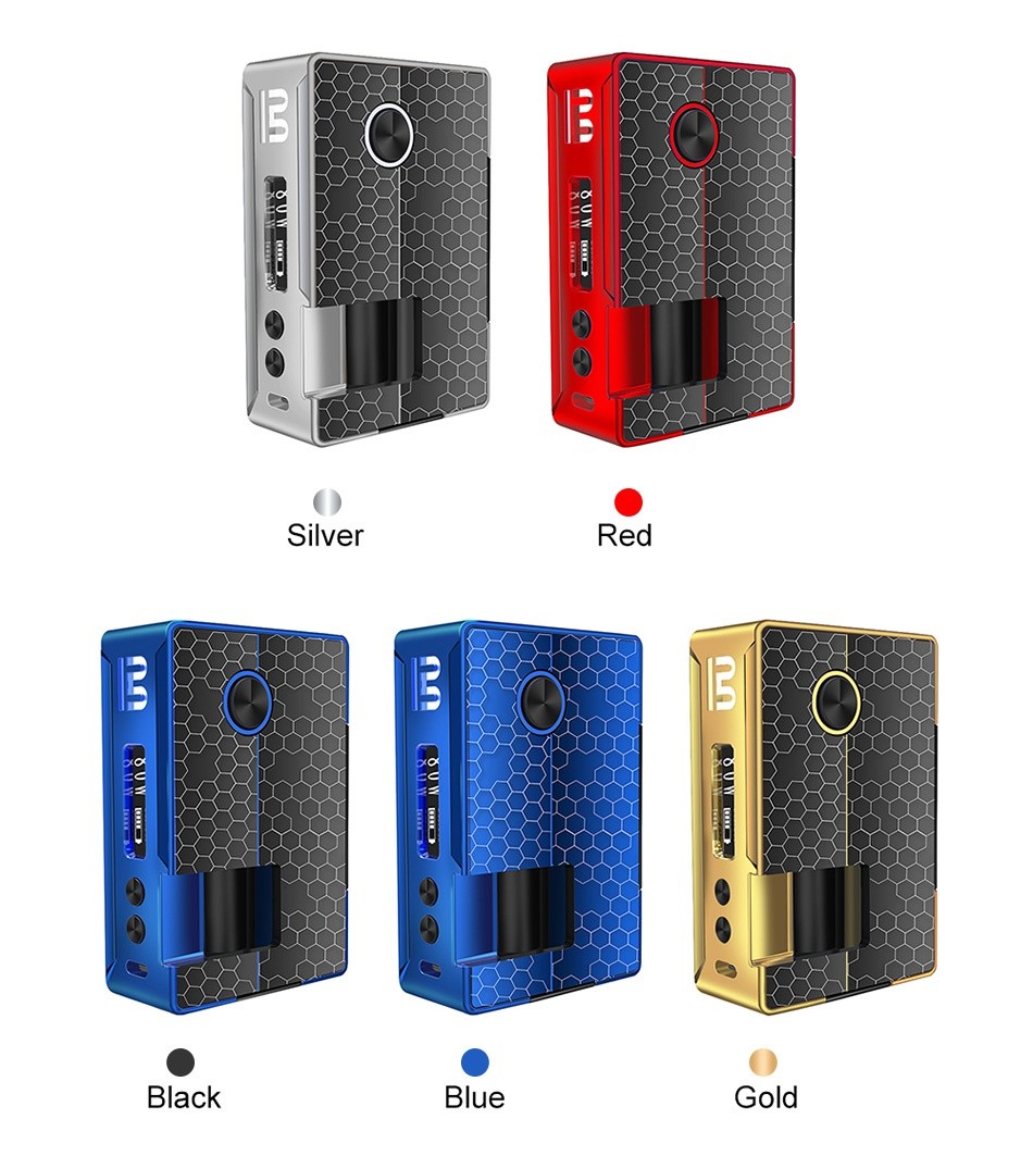 Blitz Vigor 81W TC Squonk MOD Silver Red Black Blue Gold