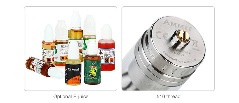 GeekVape Ammit 25 RTA 2ml/5ml   by Optional E juice 510 thread