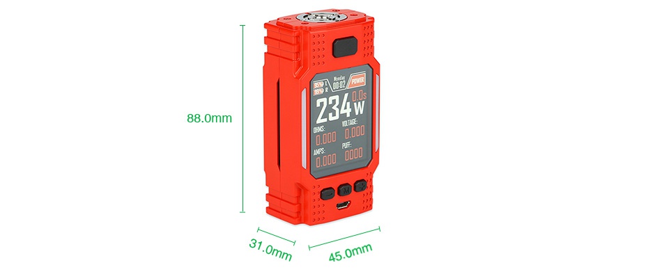 Hugo Vapor Ranger GT234 TC Box MOD    234w  z34N LDL I0u Red Black