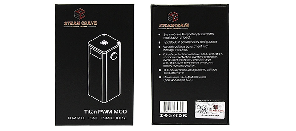 Steam Crave Titan PWM VV Box MOD   R AY  wserescorova on usme w s Titan PwM MOD POMERFU I SAFE I SMPLE TOUSE oeoc oR