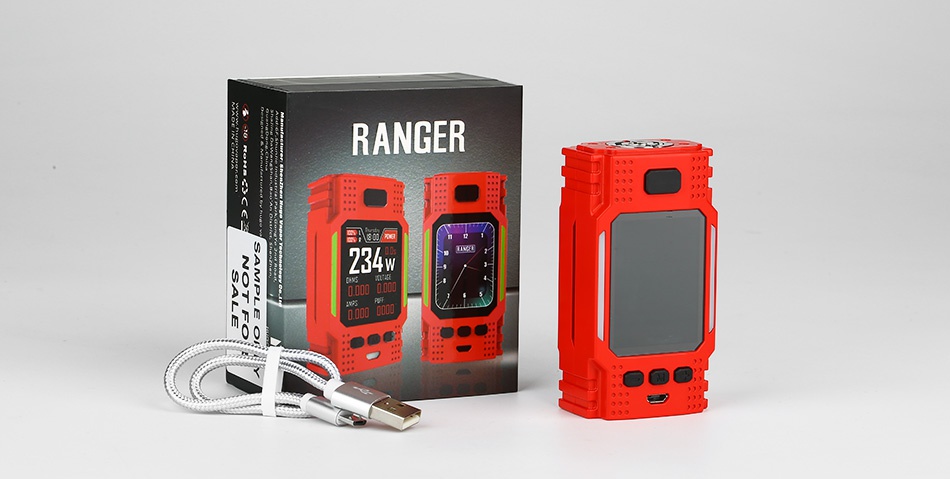 Hugo Vapor Ranger GT234 TC Box MOD    234w  z34N LDL I0u Red Black