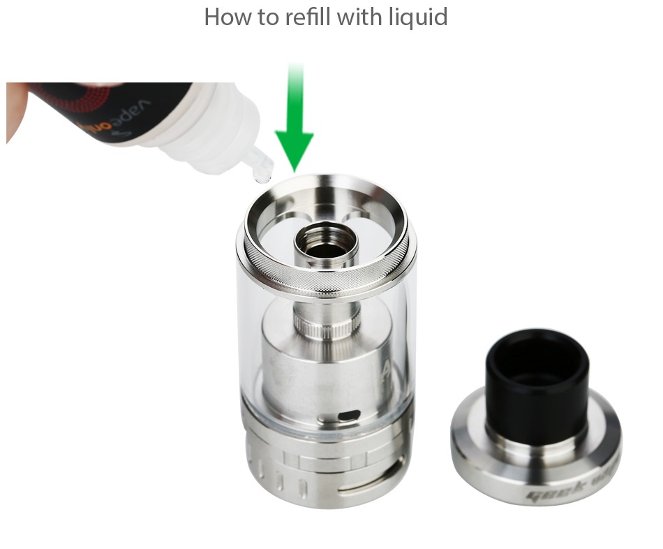 GeekVape Ammit 25 RTA 2ml/5ml How to refill with liquid