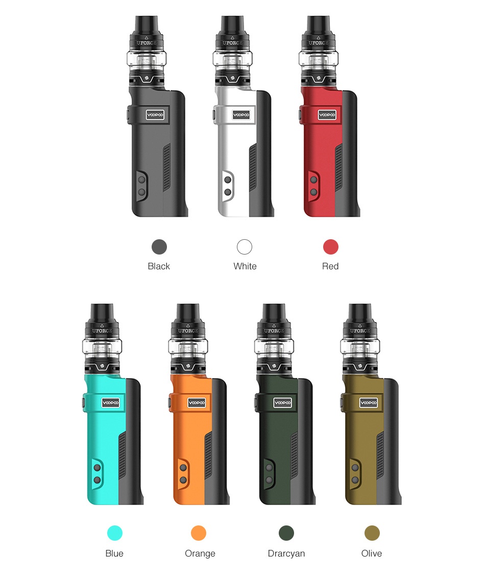 VOOPOO REX 80W TC Kit with UFORCE Tank Black White ange Drarcvan Ive