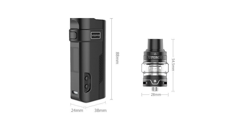 VOOPOO REX 80W TC Kit with UFORCE Tank 88 UFORCE 24mm 38mm