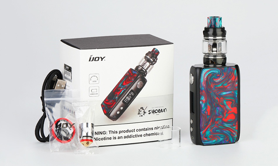 [With Warnings] IJOY Shogun Univ 180W TC Kit with Katana Tank i y sHogun Aa Nicotine is an addictive chemlci z a NING  This product contains nicco