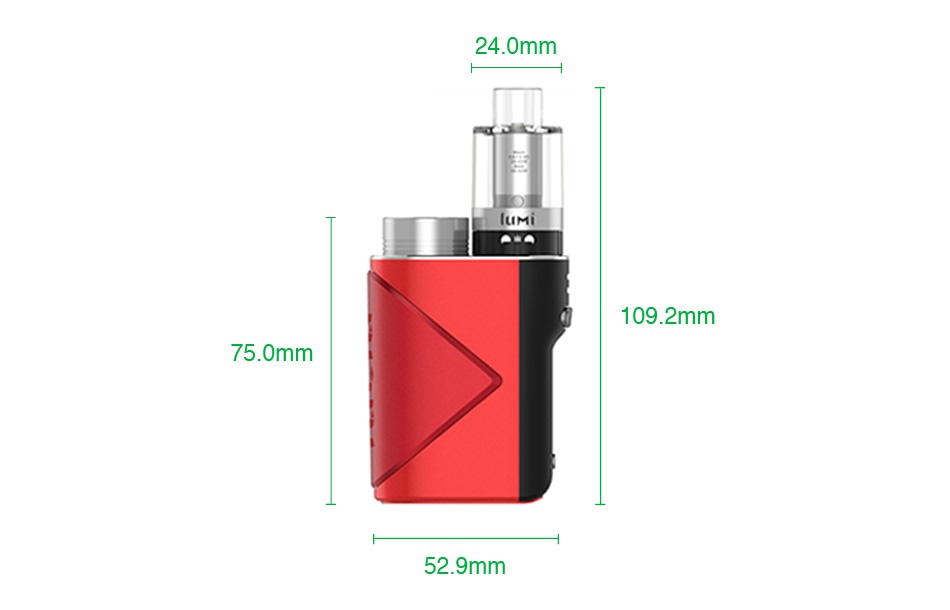 Geekvape Lucid 80W TC Kit with Lumi 24 0mm 1092mm 750mm 52 9mm